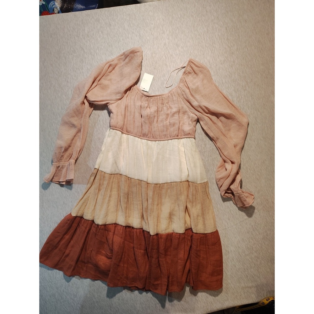 NWT Burnt Orange Baby Doll Style Dress - Size L